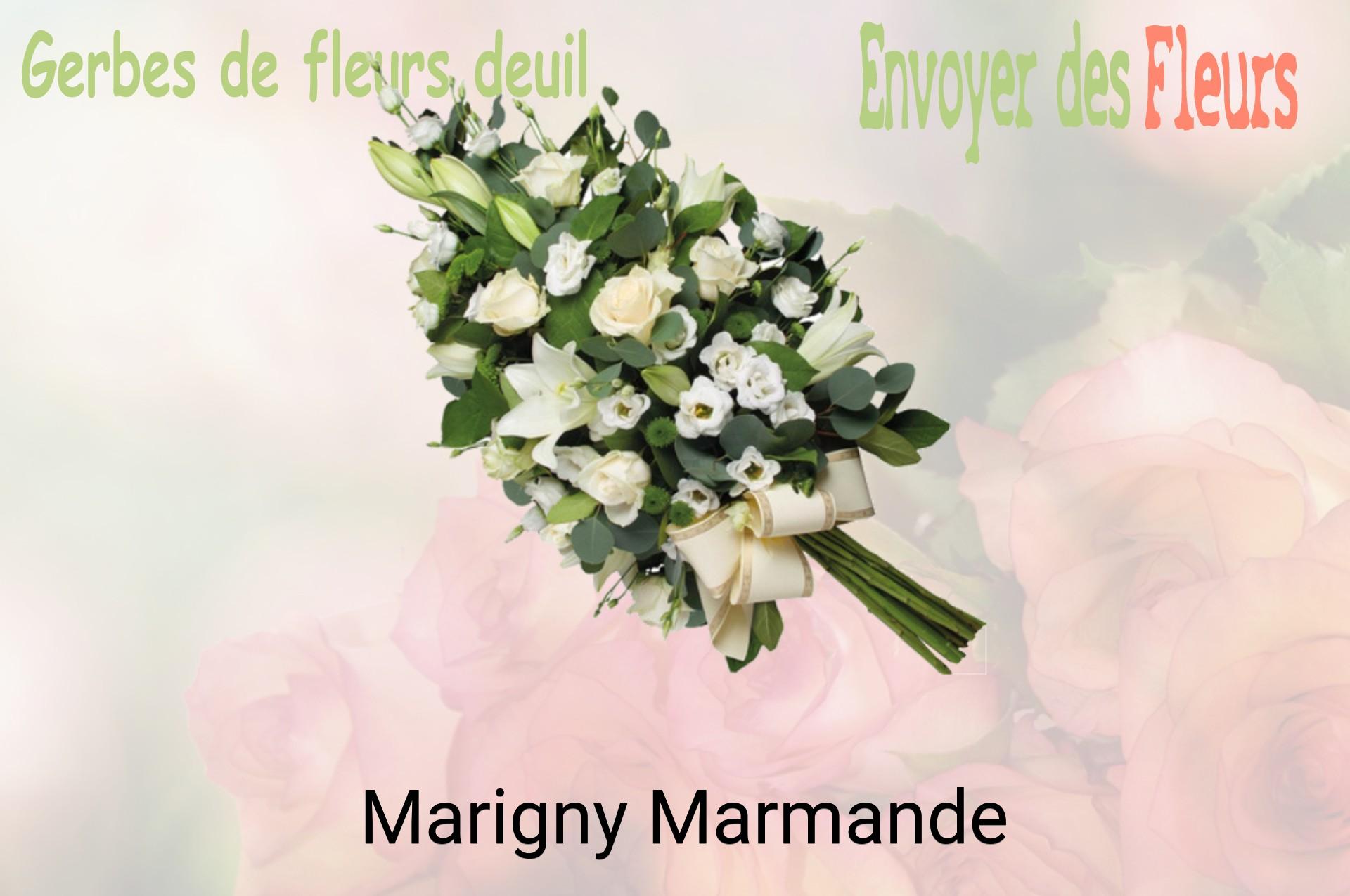 Gerbe de fleurs de deuil livrée à Marigny-Marmande